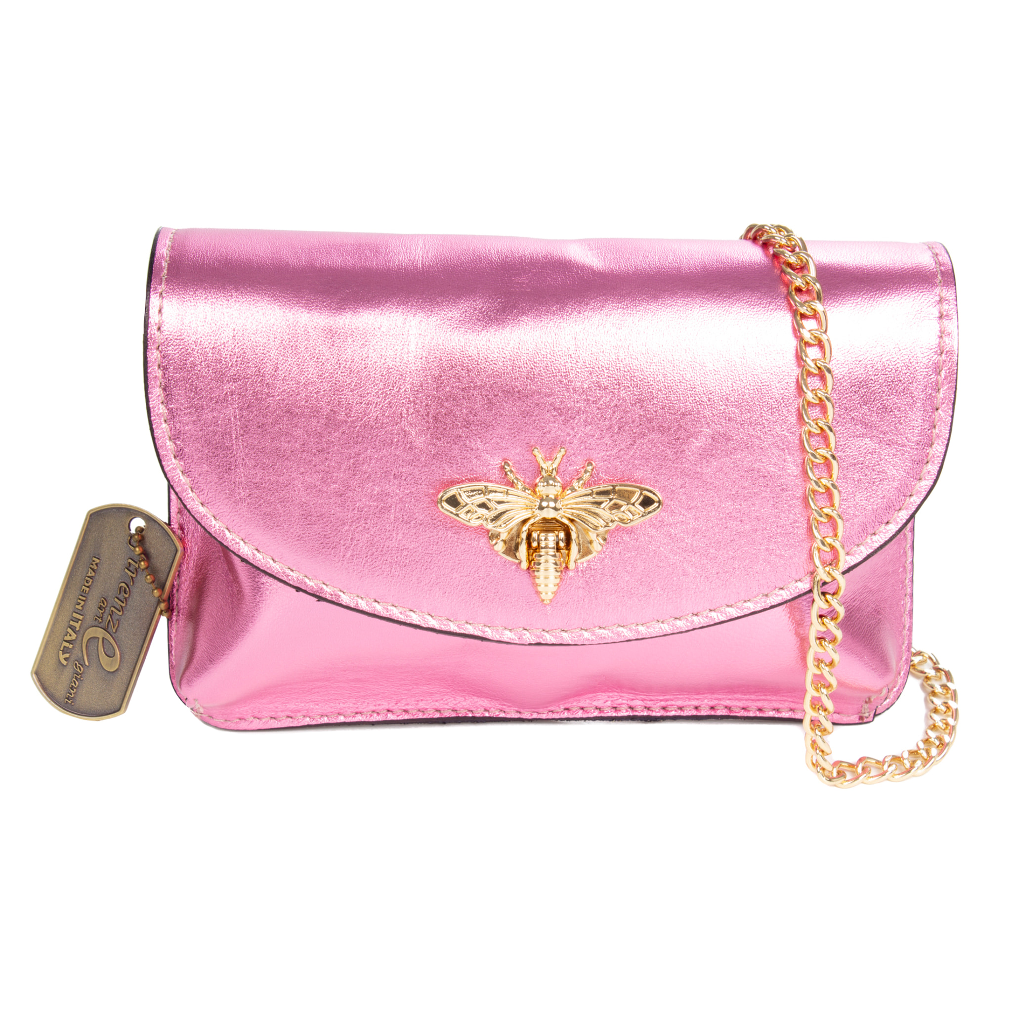 Borsa da donna Aquilonia. Vera pelle, finitura scamosciata laccata.