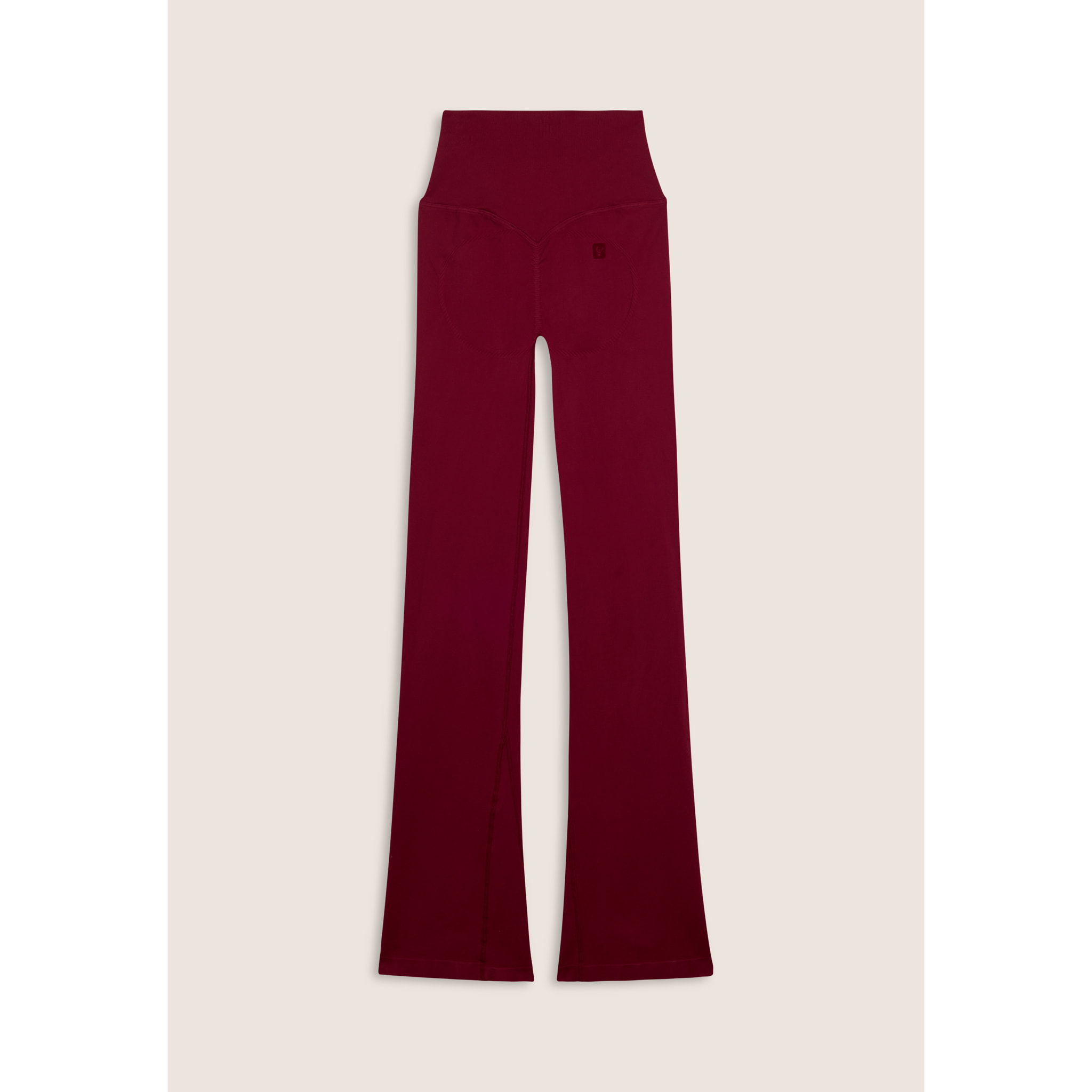 Leggings sportivi seamless a zampa con vita altissima