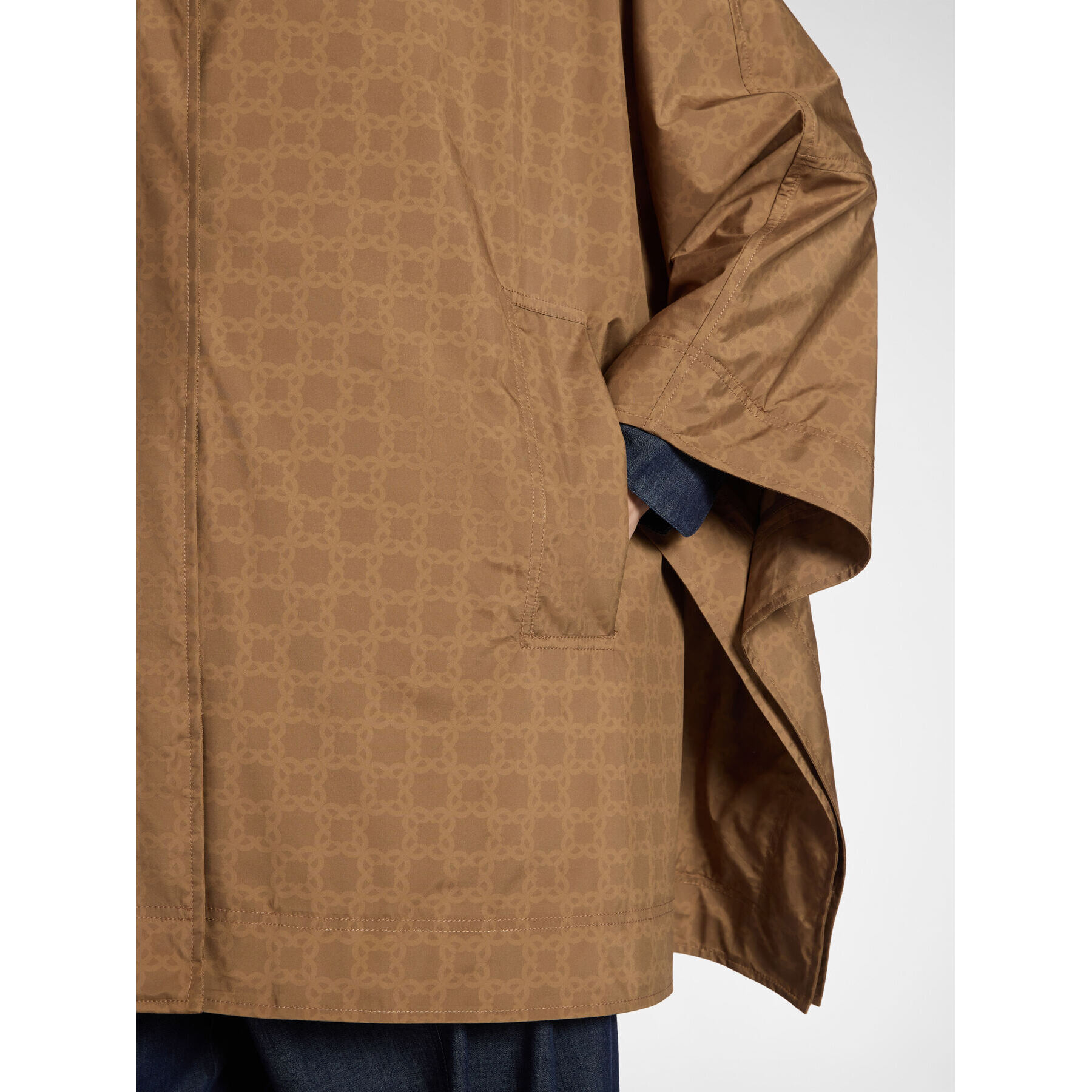 Elena Mirò - Caban in nylon Monogram - Marrone