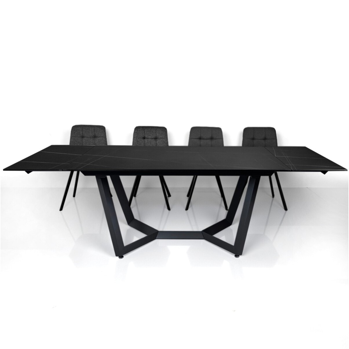 Tomasucci Table extensible LEO EVO MARBRE NOIR / GRIS