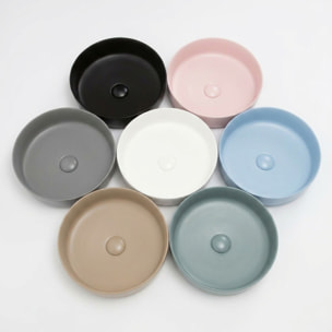 Vasque à poser ronde diamètre 39 cm - gris mat - sans trop-plein - SAT Infinitio
