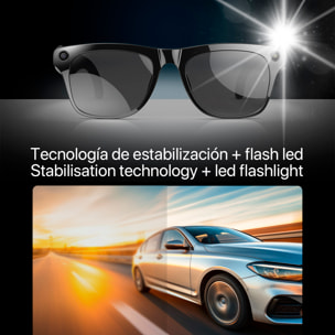Gafas inteligentes XK OEN PRO. Con cámara de 2MPX, traductor Ai en tiempo real, asistente de voz, control de música y llamadas.
