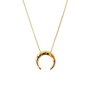 Collana Moonset Colors Argento Placcato Oro