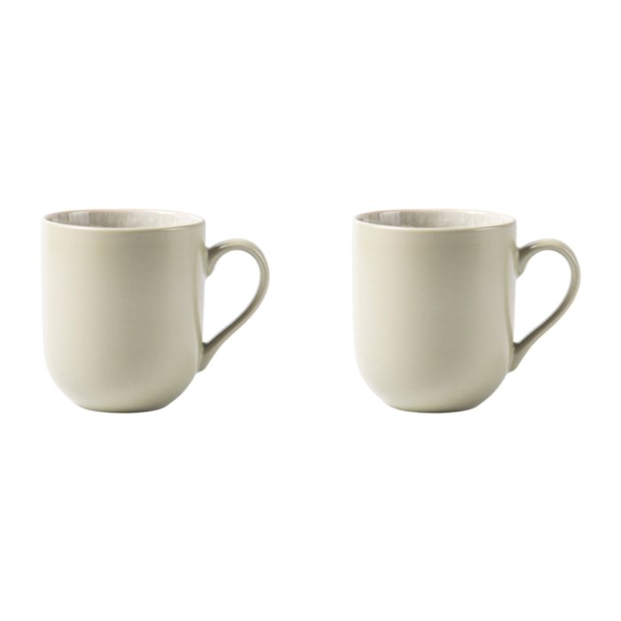 Lot de 2 mugs vert - "Iris"