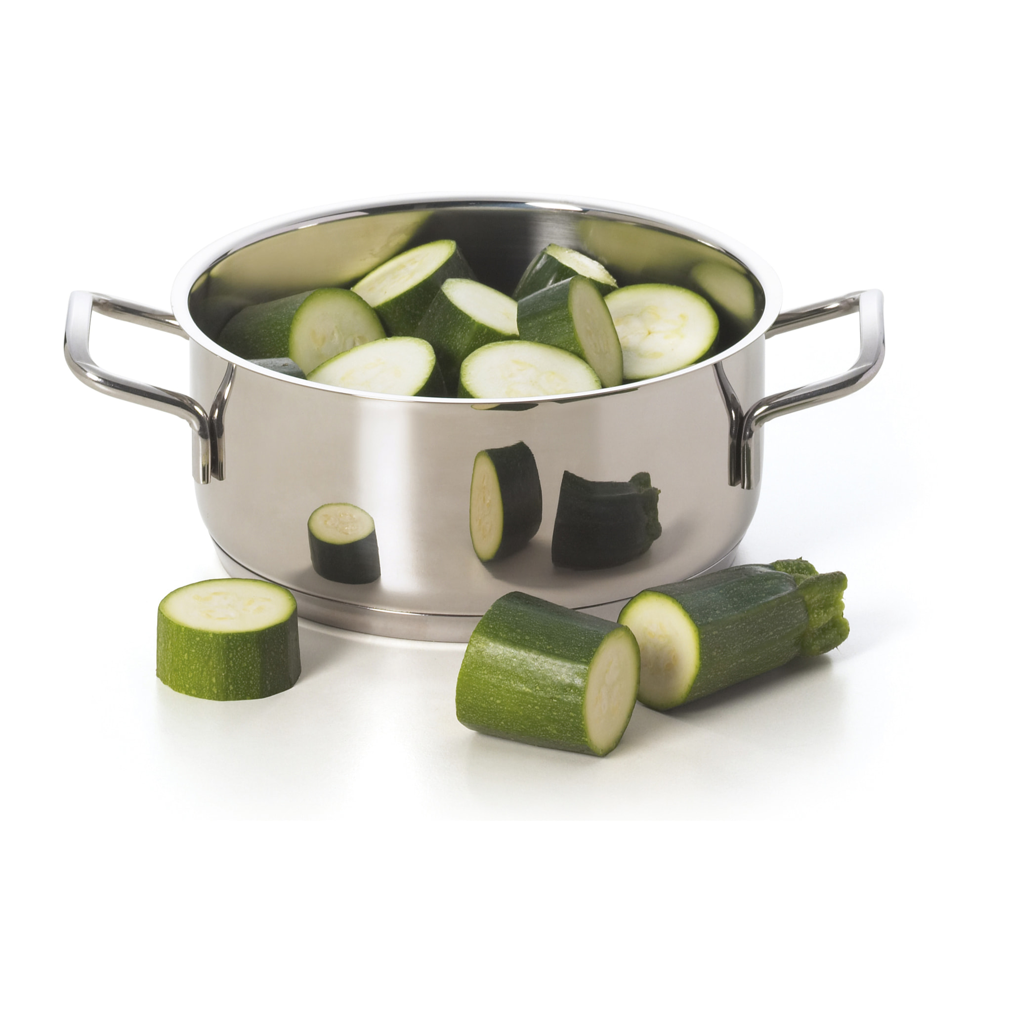 Casseruola 18 cm due manici Excelsa – Jazz Cook, Acciaio Argentato