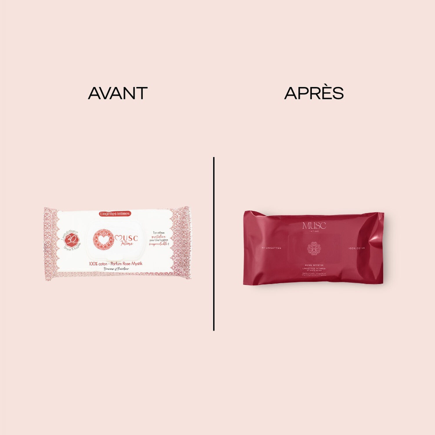 Rose Mystik - Lingettes Intime 30 unités