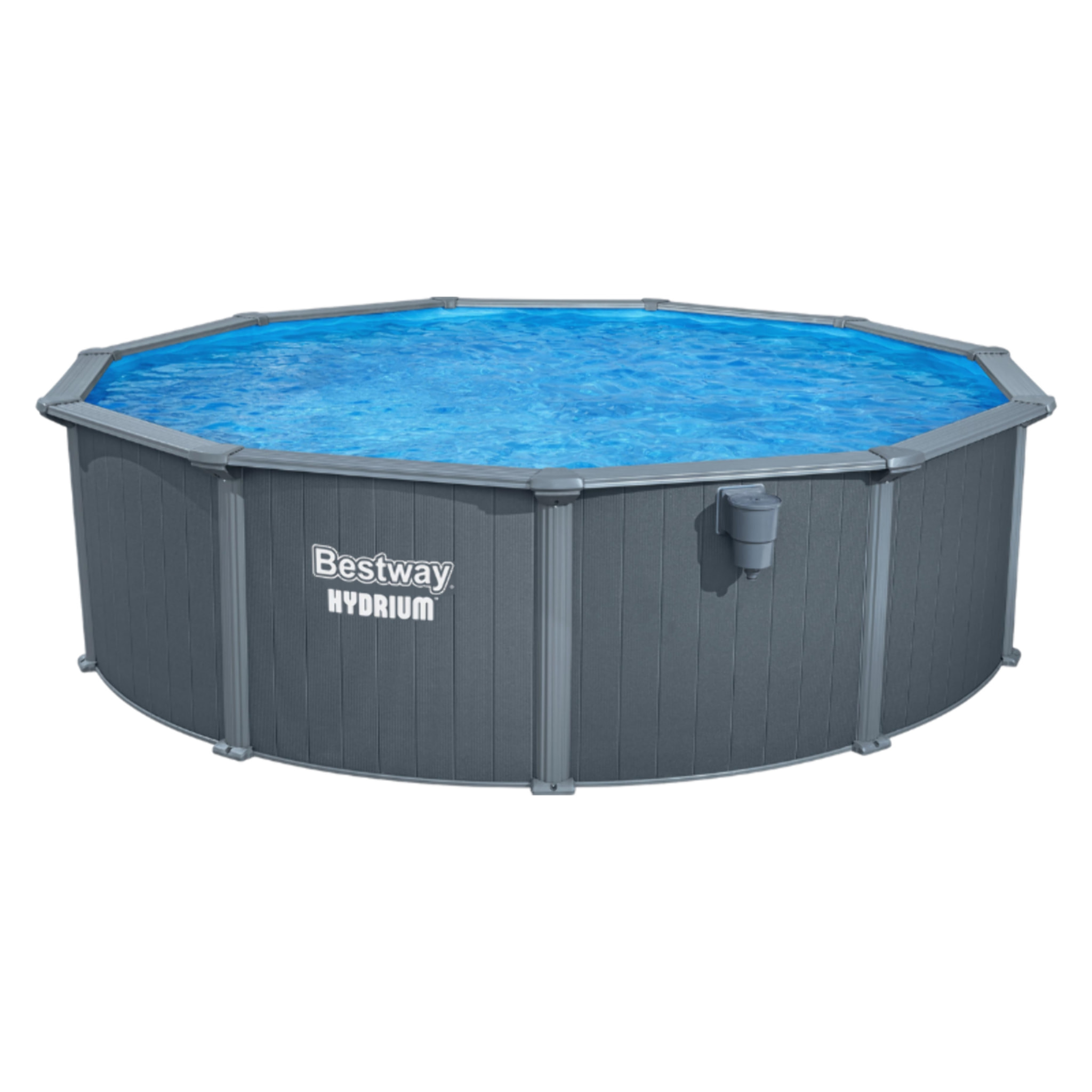 Bestway Piscine acier ronde Bestway Hydrium 488 x 130 cm gris foncé