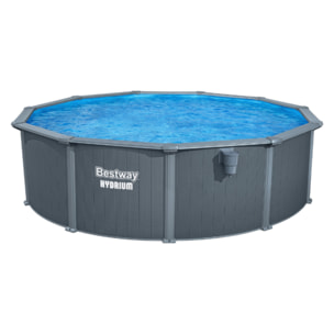 Bestway Piscine acier ronde Bestway Hydrium 488 x 130 cm gris foncé