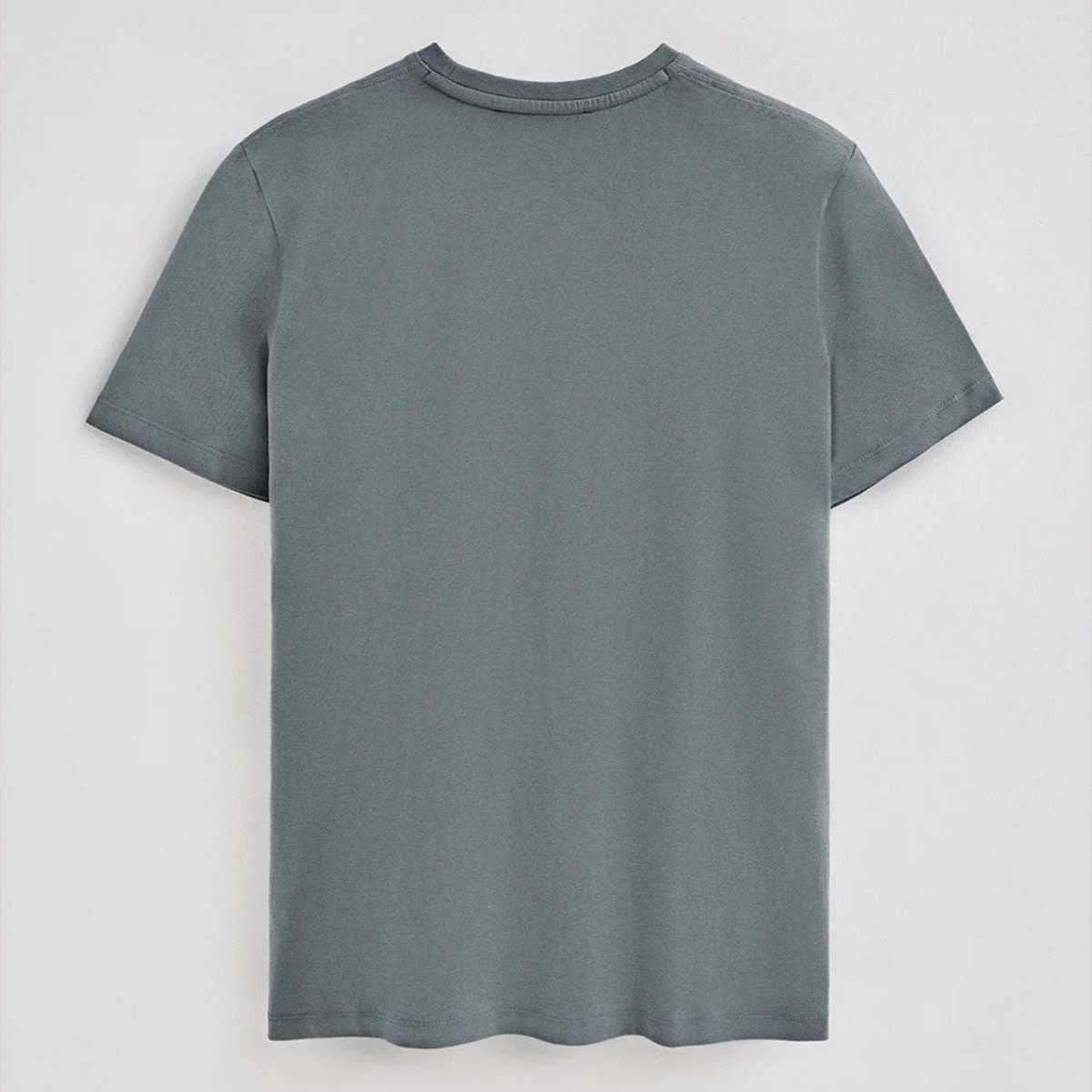 Camiseta gris piedra de manga corta y cuello de pico con bordado Rigby Best