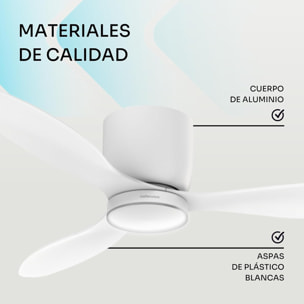 Mellerware - Ventilador de Techo Brizy Bright Minimal 40W | 6 Velocidades, Ultra Silencioso, 132 cm, Verano-Invierno, LED y Mando a Distancia