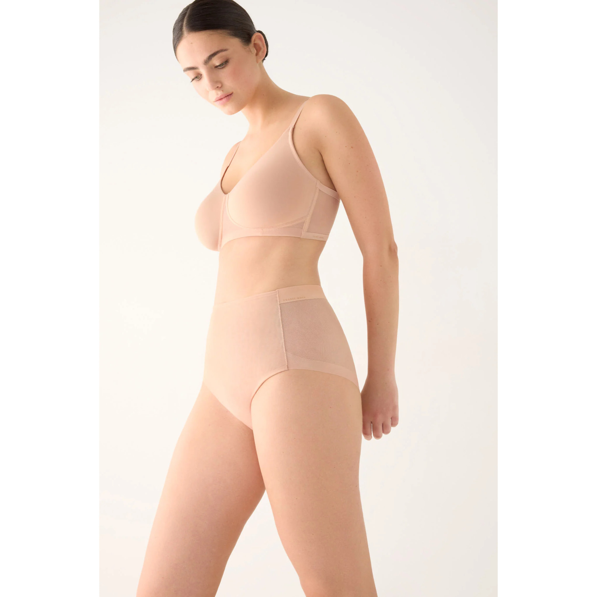 Slip vita alta donna Beige