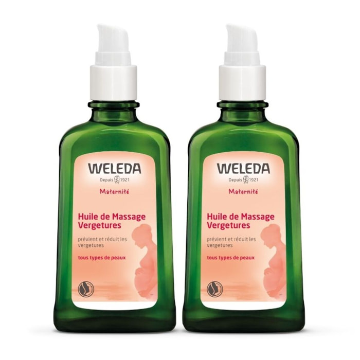 WELEDA - Duo Huile de Massage Vergetures - 2x100 ml