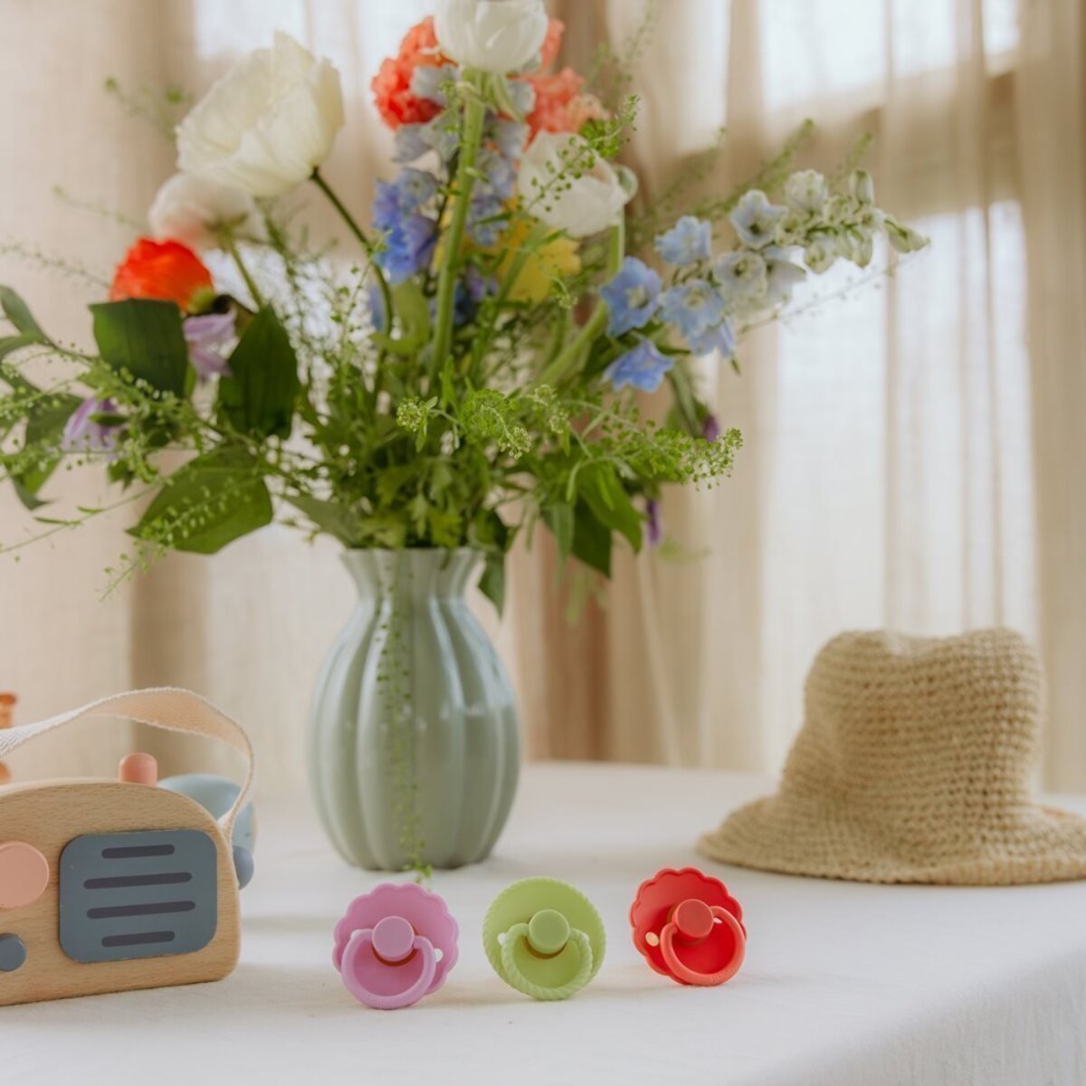 Frigg Pack 2 Chupetes Block Silicona Rope