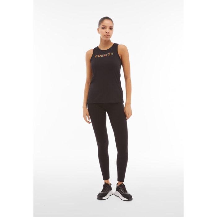 Leggings 7/8 vita regular in heavy jersey stretch