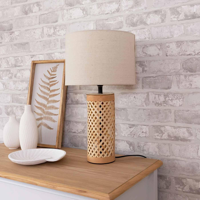 Lámpara de mesa salma bambú
