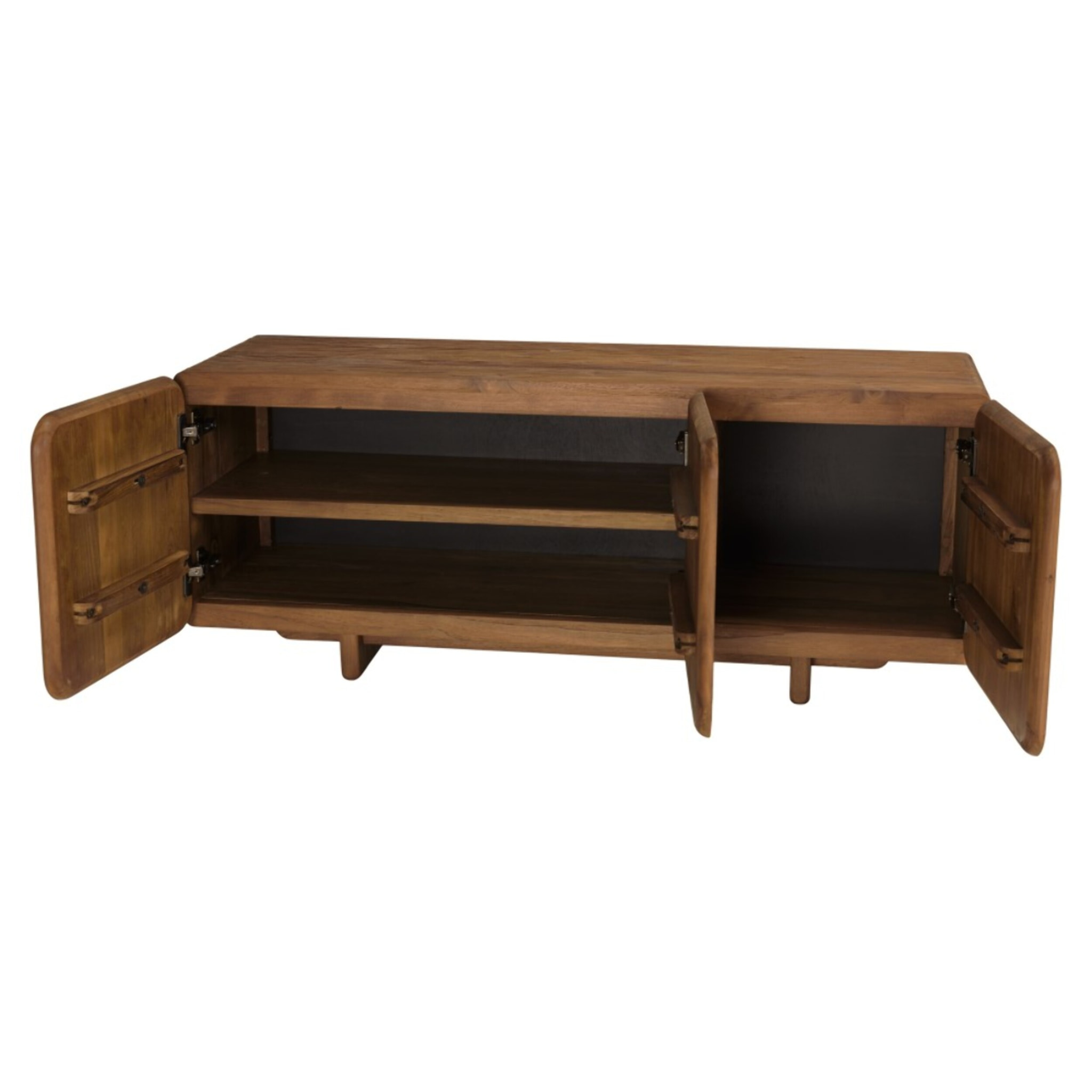 SIXTINE - Buffet 3 portes 120x40cm en bois de teck recyclé