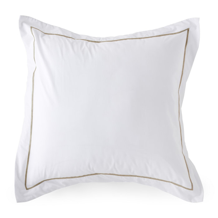 Taie d'oreiller ito blanc/or