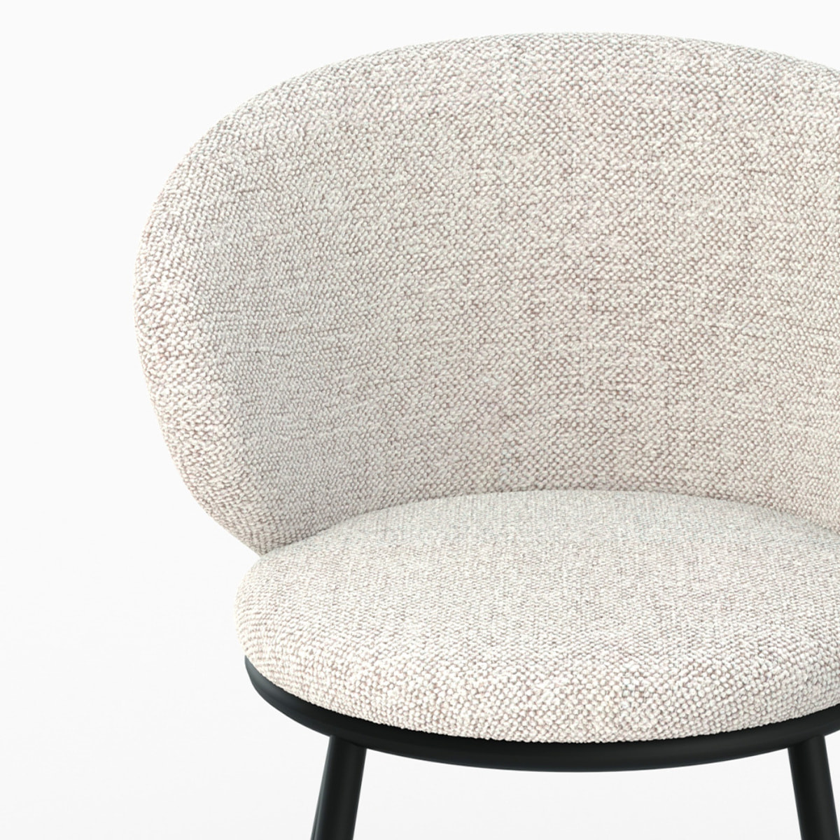 Chaise en tissu beige - Angèle
