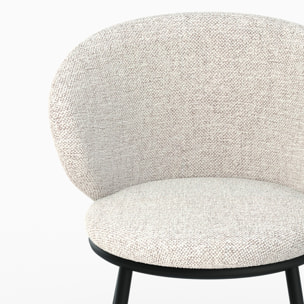 Chaise en tissu beige - Angèle