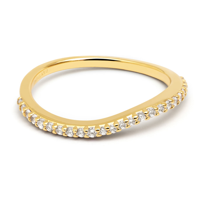 Anillo Fino Scarlett Blanco Baño Oro