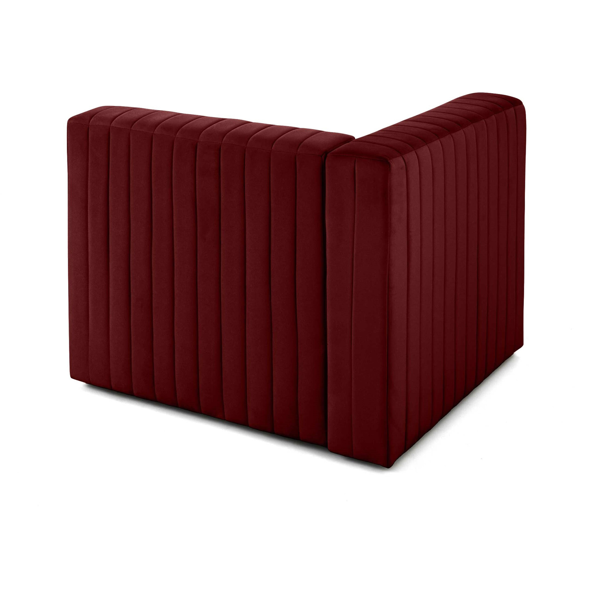 Nova - module d'assise gauche - en velours - Rouge