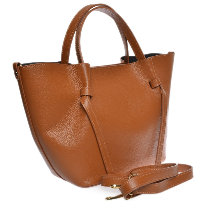 Borsa a mano Anna Luchini Cammello