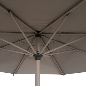 Parasol droit rond inclinable Loompa 3m café