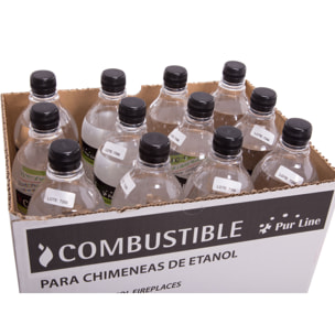 Combustible Etanol repelente de mosquitos CITRONELA. Caja 12 Botellas de 1L LIQ-CITRONELA PURLINE