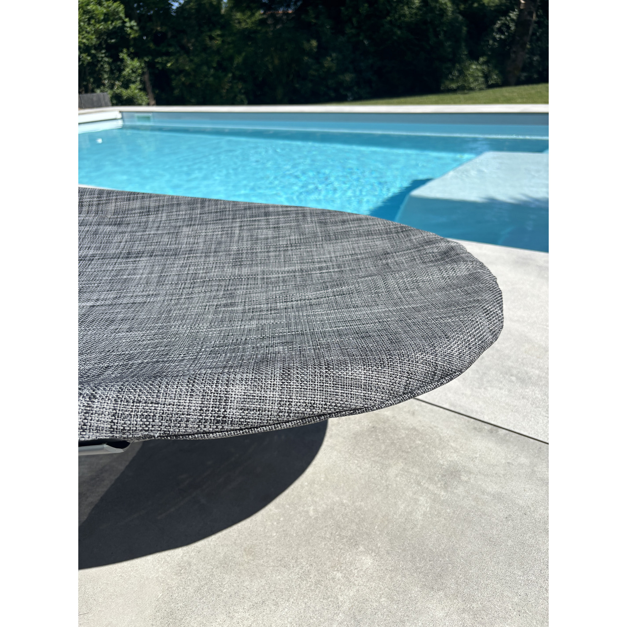 HOSSEGOR - Bain de soleil en acier et toile plastifiée avec brise-soleil