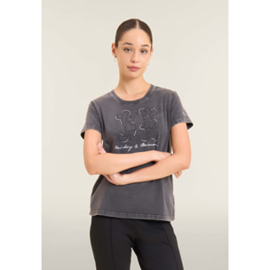 T-shirt da donna con stampa Disney e strass