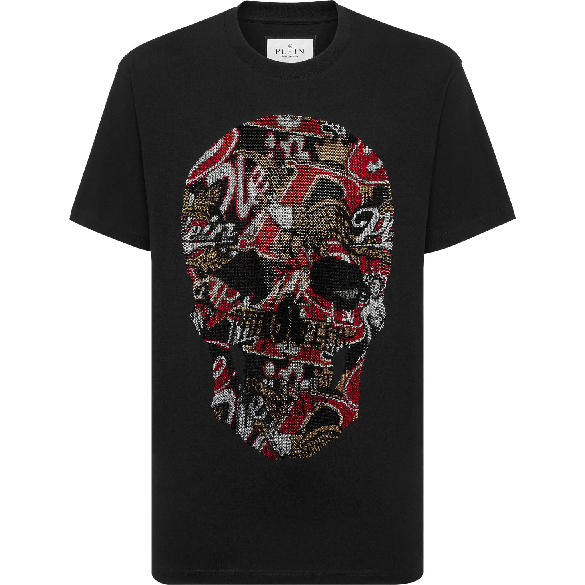 PHILIPP PLEIN Camiseta de cuello redondo y manga corta SKULL
