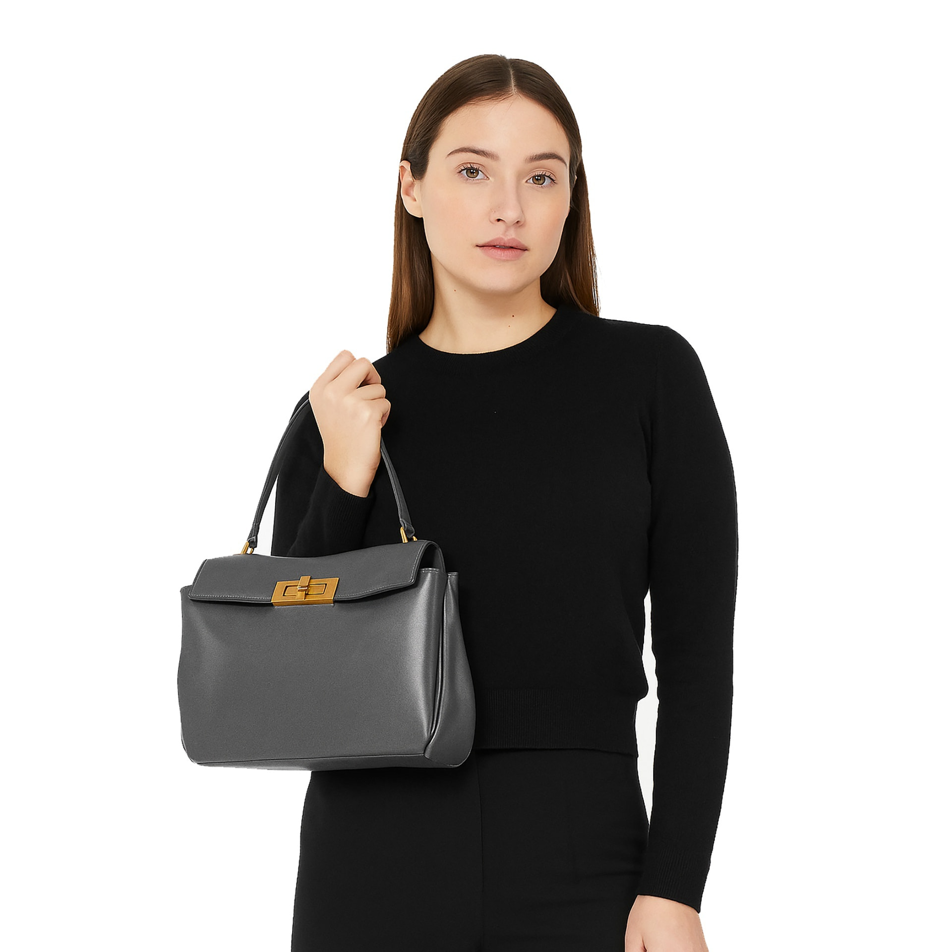 Borsa a mano da donna Made in Italy - Modello Padova - 100% pelle - 28.0 x 19.0 x 8.0 cm