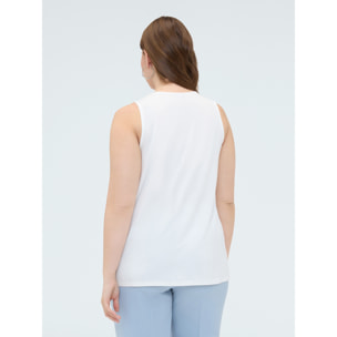 Fiorella Rubino - Top con applicazioni luminose - Bianco