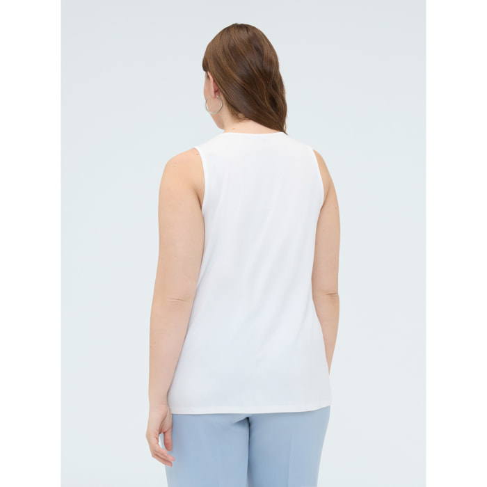 Fiorella Rubino - Top con applicazioni luminose - Bianco