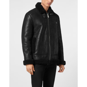 PHILIPP PLEIN Biker ajustada de cuero