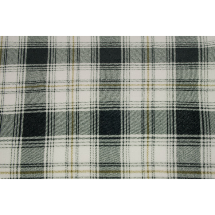 Plaid Coperta Pile Per Divano Scozzese Grigio