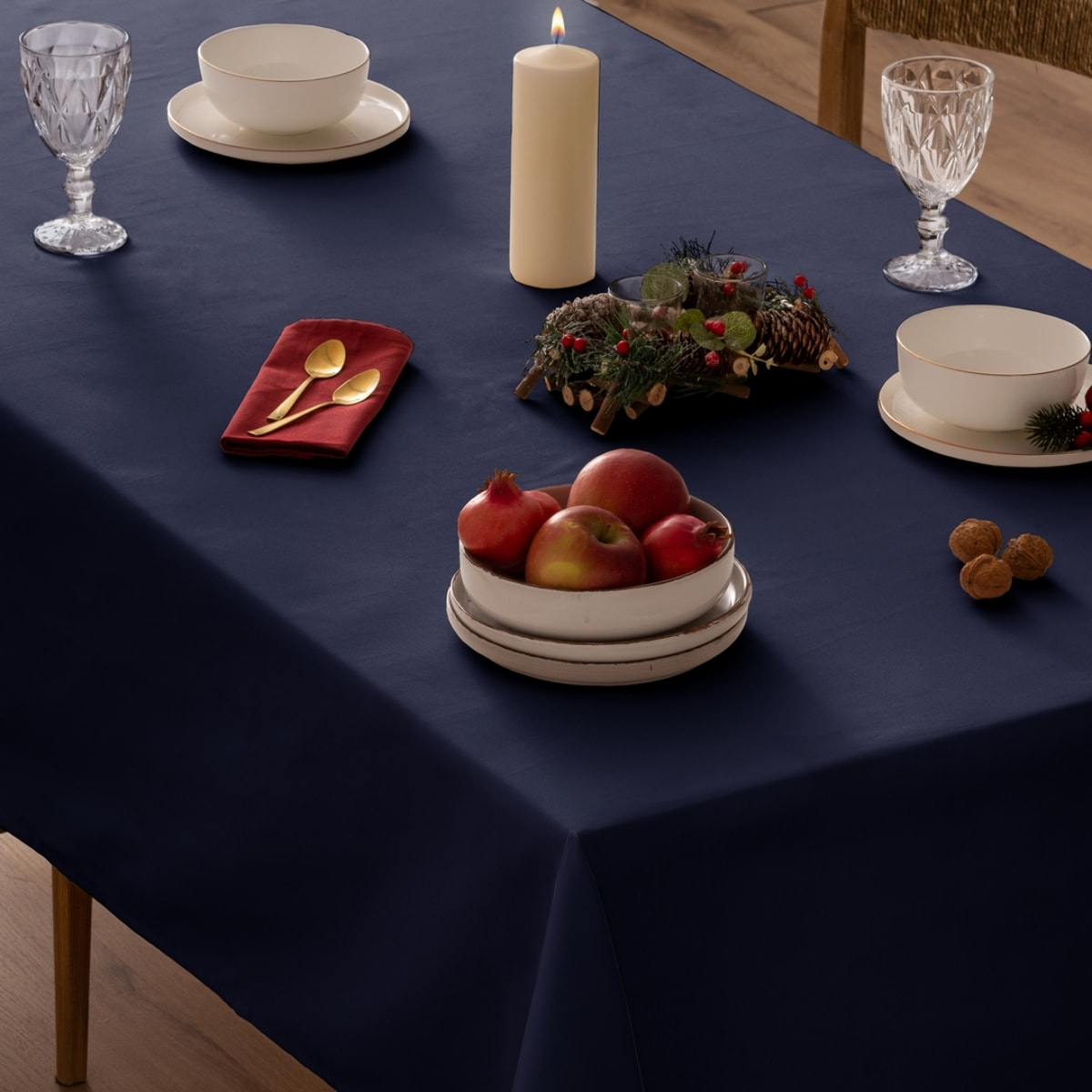 Nappe anti-tâches CHRISTMAS BLEU