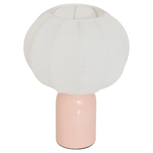 Lampe Tobie H33cm rose