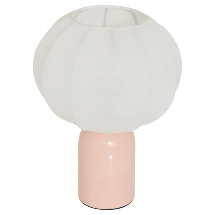 Lampe Tobie H33cm rose