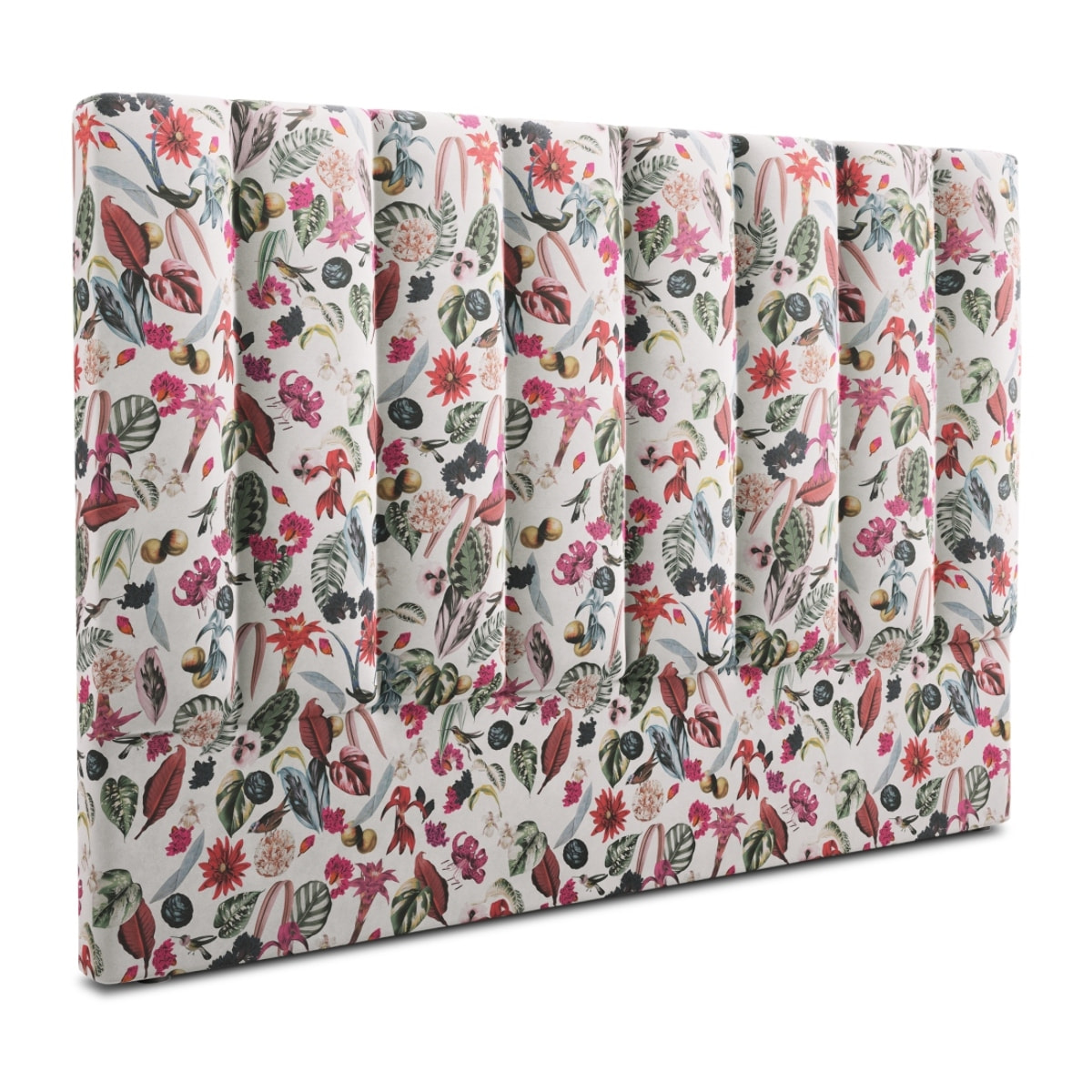 Tête de lit "Camargue" 180x120cm en velours motif tropical