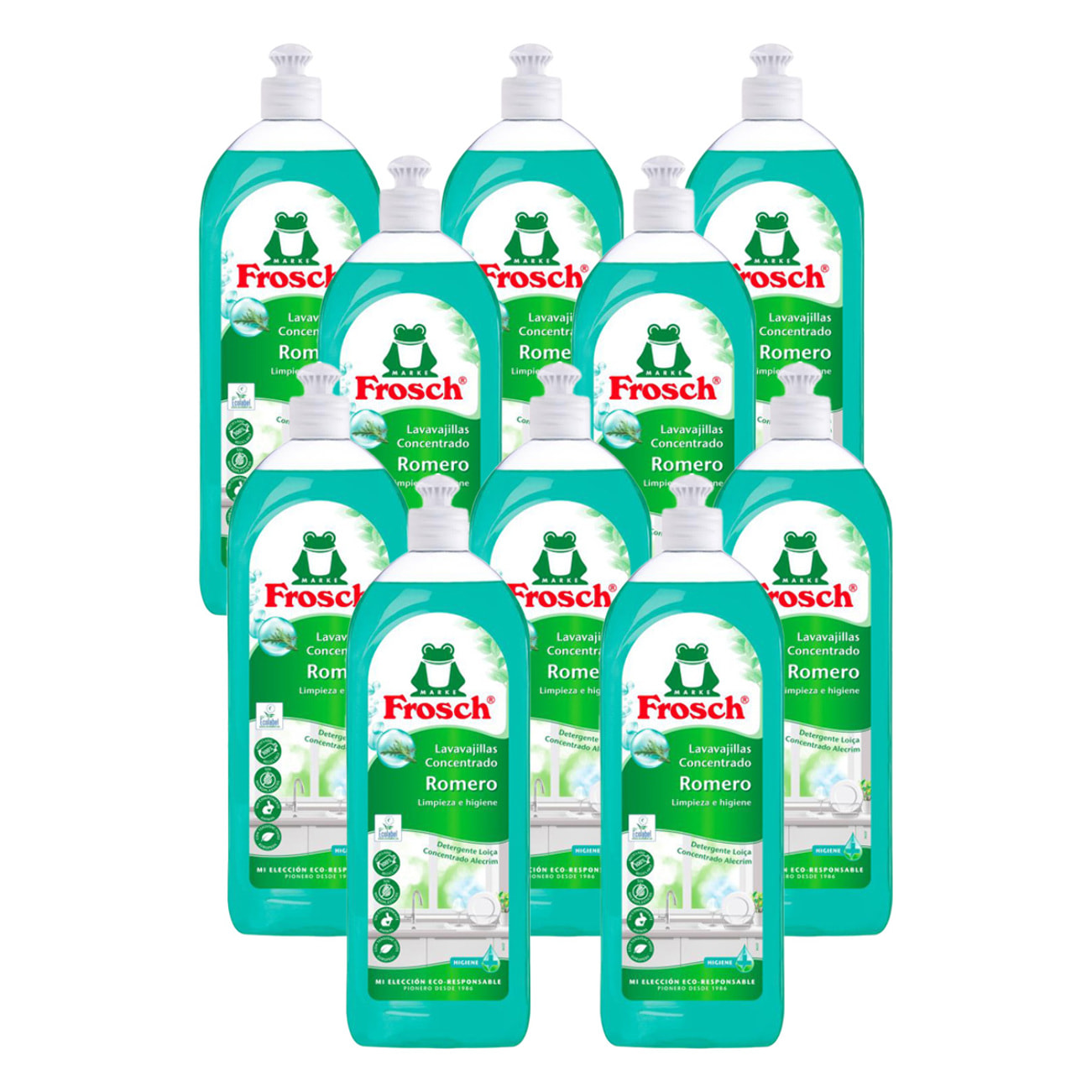 Pack 10x Lavavajillas romero Frosch 750 ml