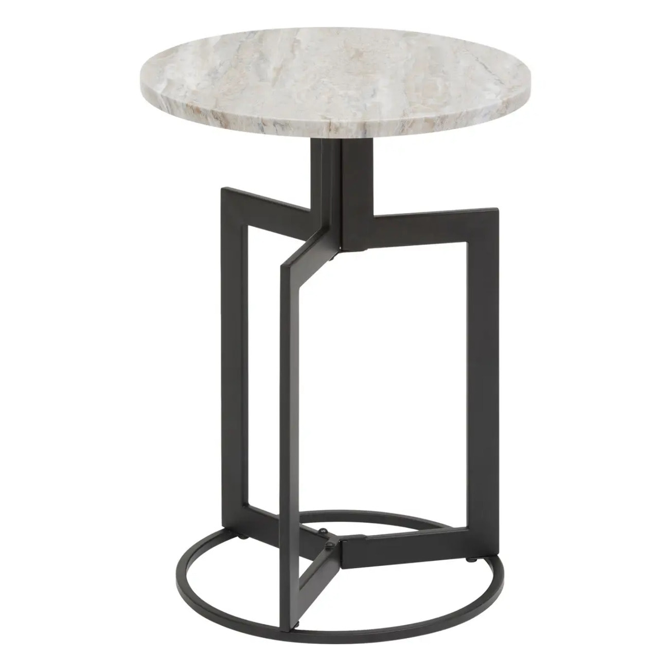 Table d'appoint Tusco noir 35x35cm