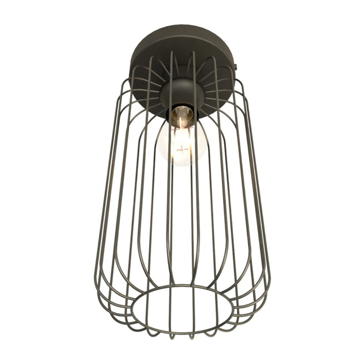 Lampada a sospensione BARN in acciaio nero opaco