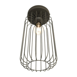 Lampada a sospensione BARN in acciaio nero opaco