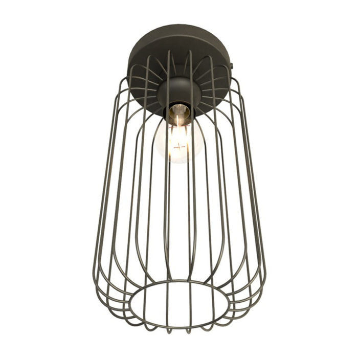 Lampada a sospensione BARN in acciaio nero opaco