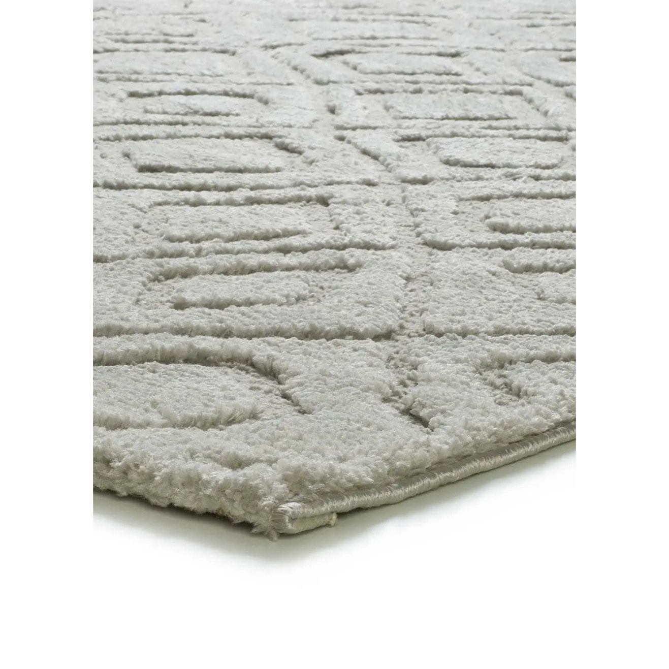 JUNO Alfombra geométrica con relieve gris, varias medidas disponibles.