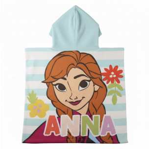 Poncho Microfibra de Frozen - 55x77x1 cm - Color:Multicolor