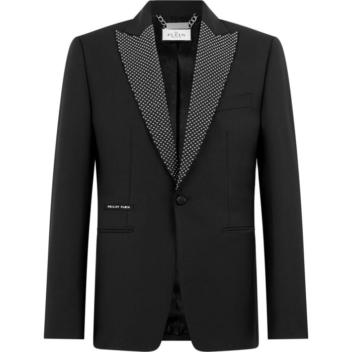 PHILIPP PLEIN Blazer With Lapel Studs
