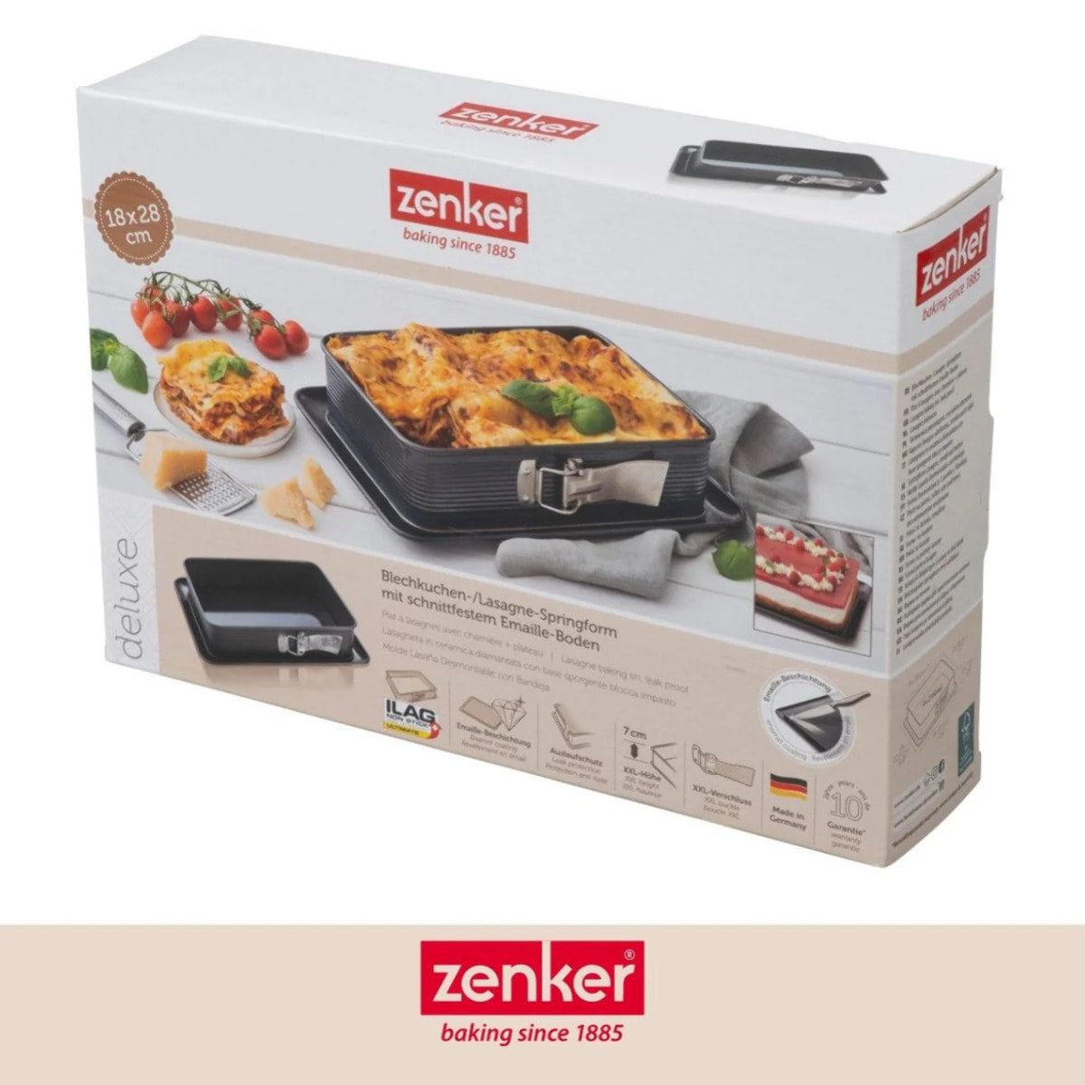 Plat à lasagnes avec charnière 33 x 22,5 Zenker Deluxe