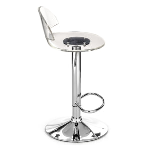 Tomasucci Lot de 2 Tabourets de bar SUSY TRANSPARENT Multicolore